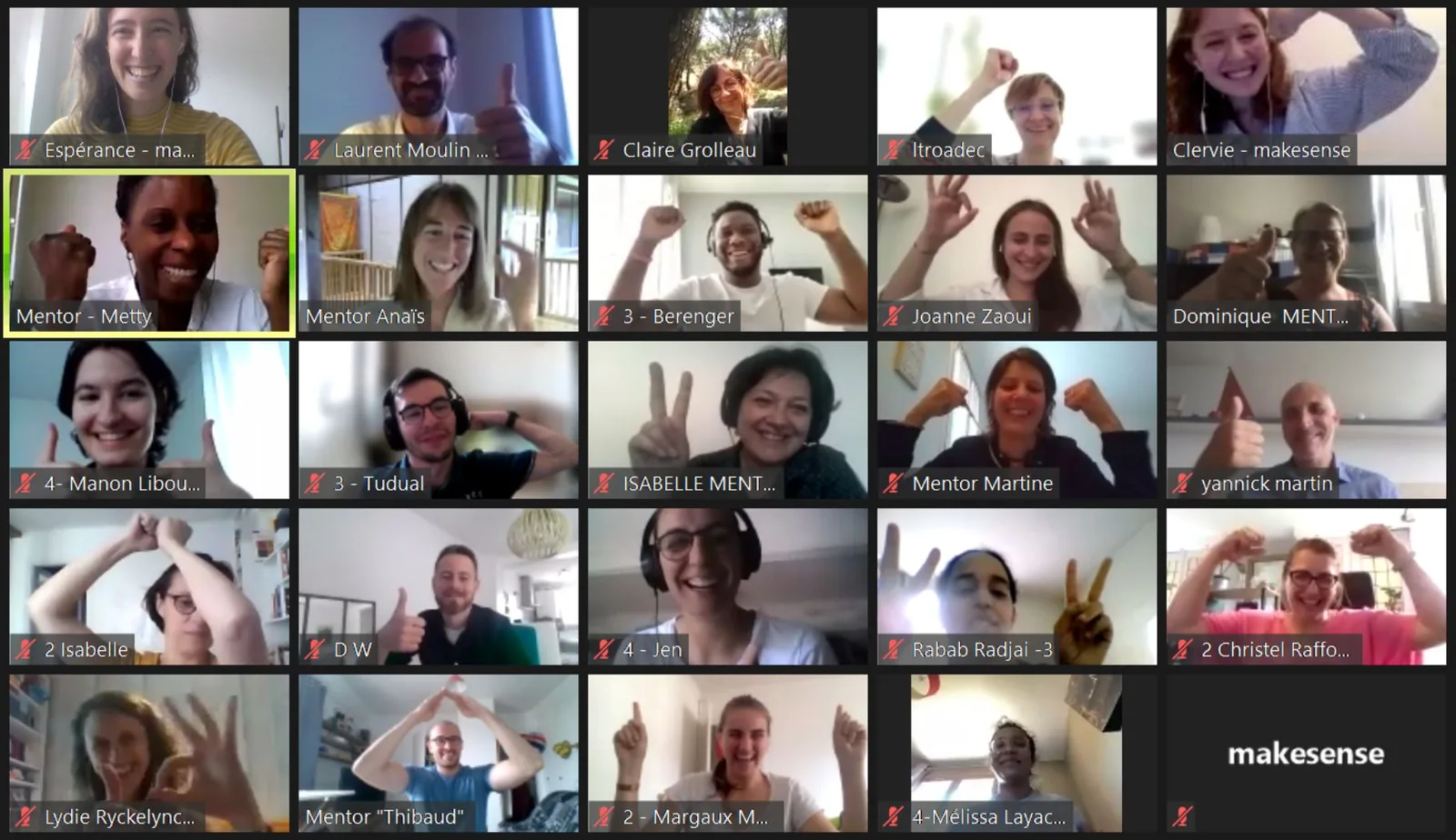 The team on Zoom