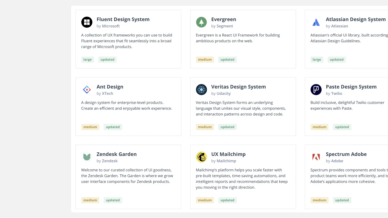 Reference systems from UI Guideline